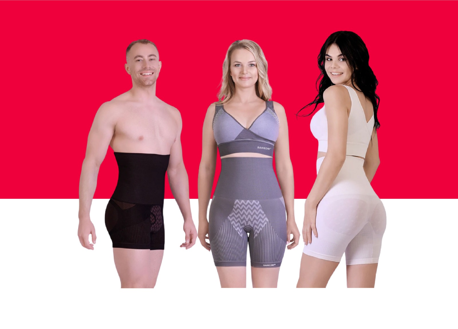 SANKOM-Beige Slimming Posture Vest Shaper with Bra Essentials Classic for  Women
